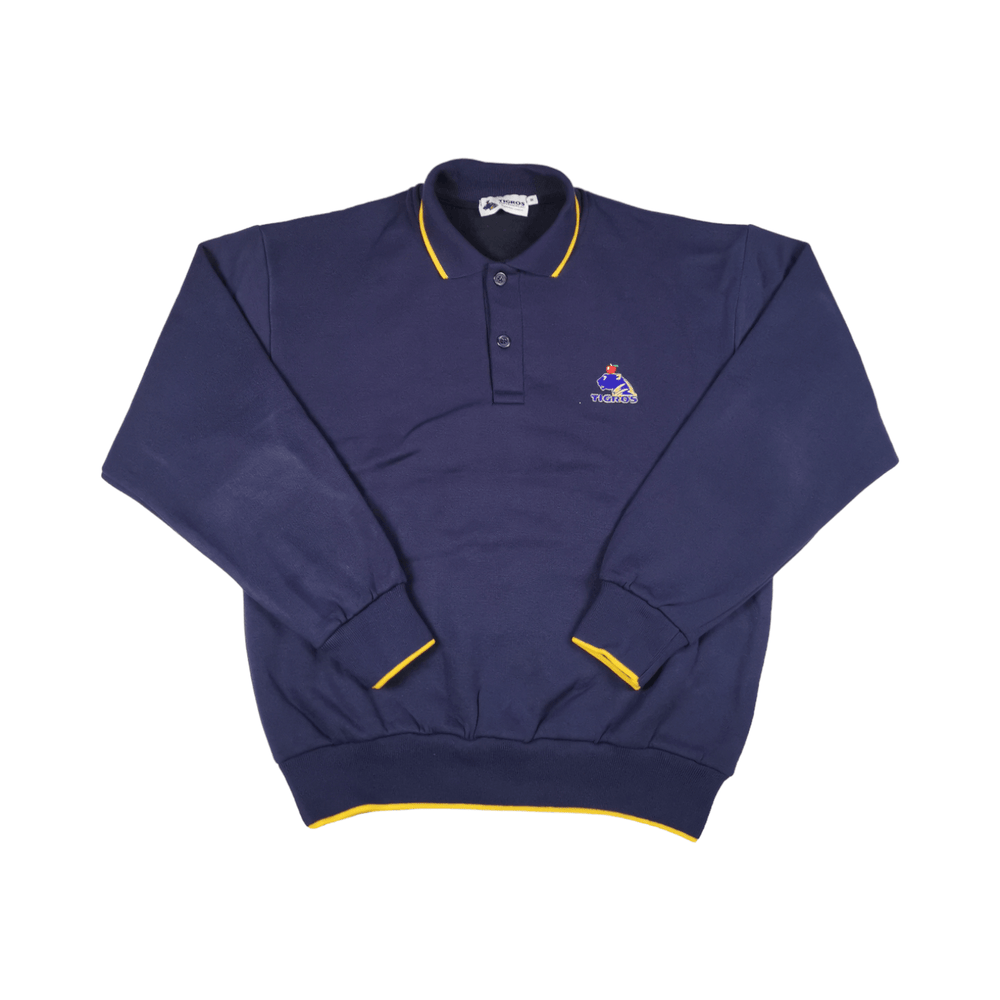 Vintage Polo Sweater Gr. M Blau Marine - Vintage Sweater - EchtVintage.de